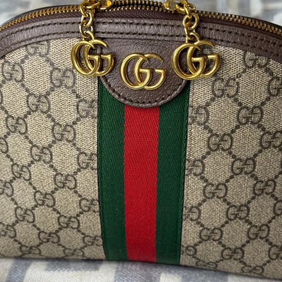 Gucci Ophidia Crossbody Bag Size Small with Green and Red classic Gucci Webbing - Picture 4 of 15